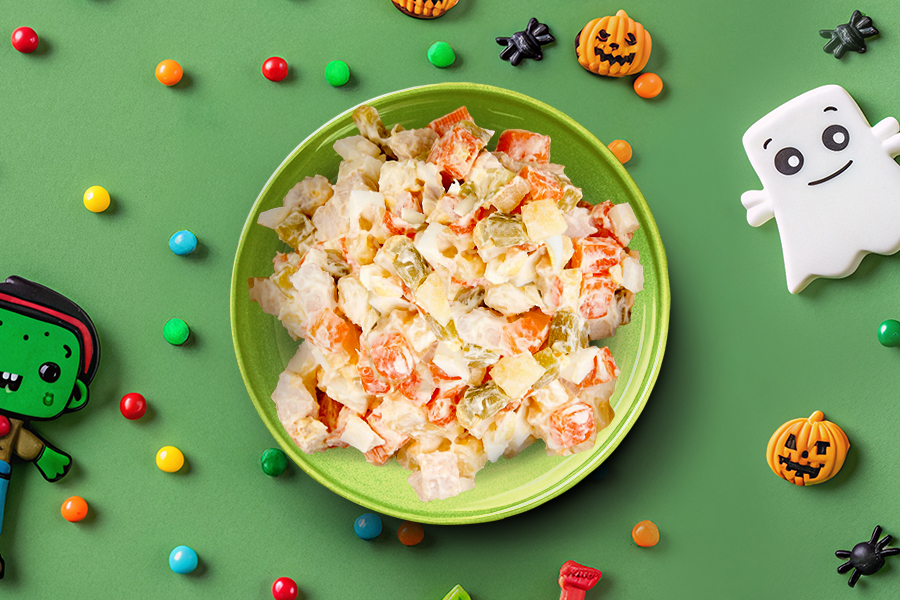 Оливье с цыпленком 